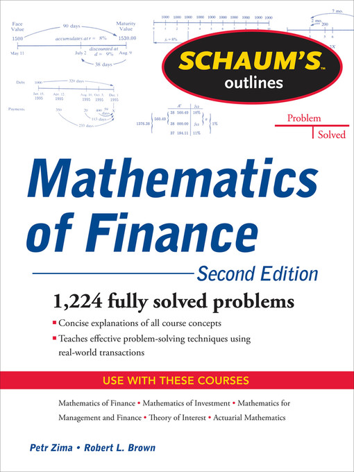 Title details for Schaum's Outline of  Mathematics of Finance by Robert Brown - Wait list